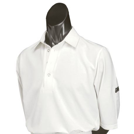 GUNN&MOORE MENS MAETRO SHORT SLEEVE CRICKET TOP - WHITE