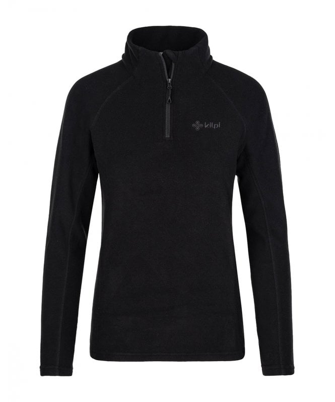KILPI WOMENS 1/4 ZIP SNOW SKI FLEECE BLACK