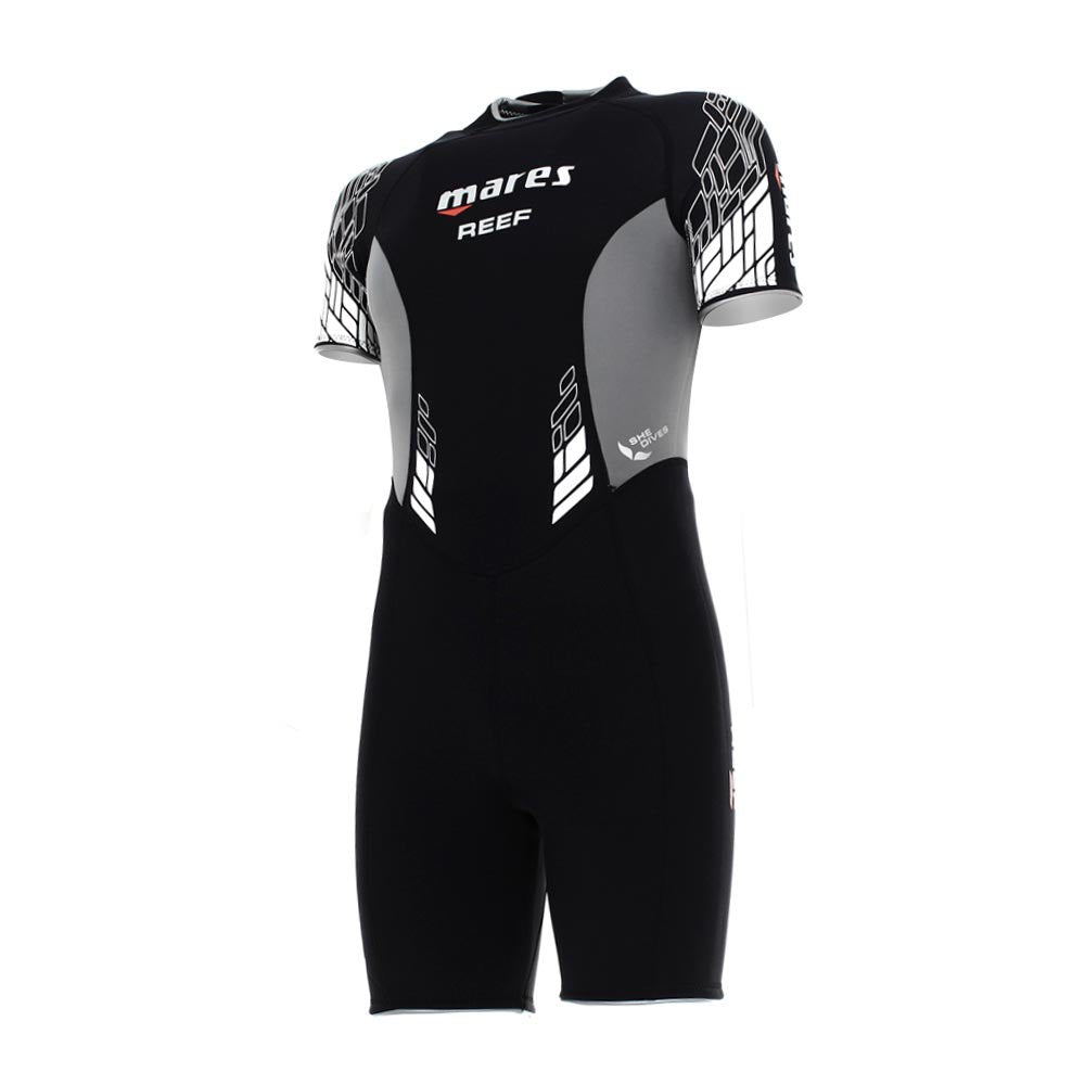 MARES WOMENS REEF DIVING SHORTY 2.5M BLACK/WHITE L