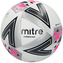 Load image into Gallery viewer, MITRE ULTIMATCH PLUS FOOTBALL WHITE/SILV/PINK (BB1116)
