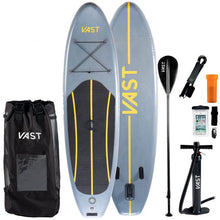 Load image into Gallery viewer, VAST 9.8&#39; ECLIPSE SPORT PADDLE BOARD CHARCOAL/YELLOW
