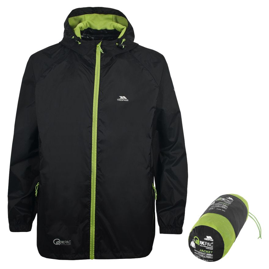 TRESPASS SENIOR  PACK UP JACKET - BLACK