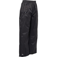 Load image into Gallery viewer, TRESPASS JUNIOR QUICKPAC WATERPROOF PANT - BLACK
