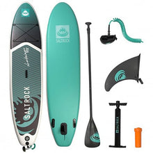 Load image into Gallery viewer, SALTROCK SHOCKWAVE INFLATABLE STAND UP PADDLEBOARD PACKAGE - TEAL
