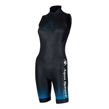 Load image into Gallery viewer, AQUASPHERE WOMENS V3 AQUASKIN SHORTY WETSUIT - BLACK/TURQUOISE
