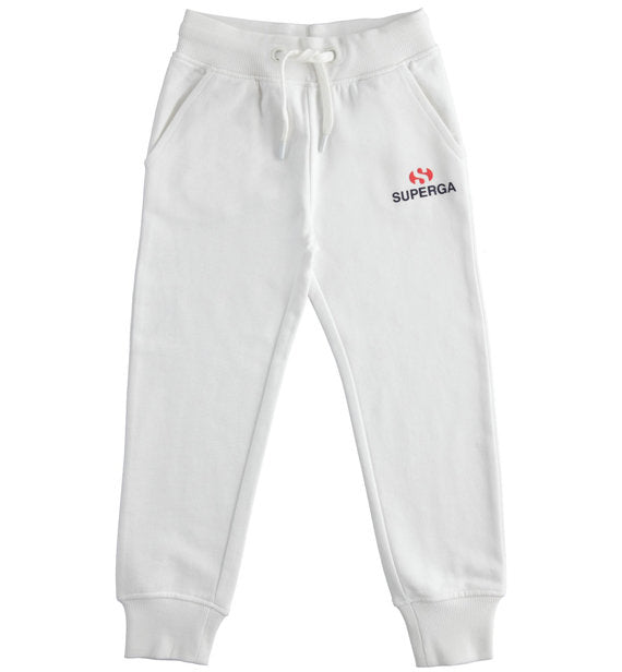 SUPERGA BOYS KNITTED TROUSERS WHITE