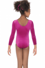 Load image into Gallery viewer, THE ZONE GYMNASTICS TIARA CRYSTAL LONG SLEEVED LEOTARD - CERISE
