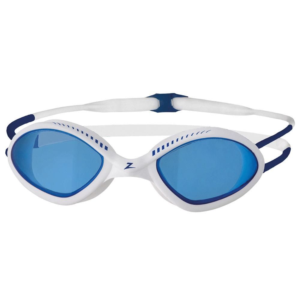 ZOGGS TIGER WHITE BLUE TINT BLUE GOGGLES SMALL FIT