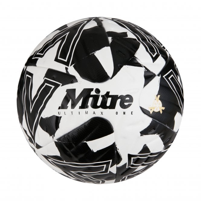 MITRE ULTIMAX ONE FIFA QUALITY PROFESSIONIAL MATCH FOOTBALL BLACK/WHITE