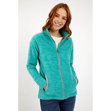 Load image into Gallery viewer, WEIRD FISH WOMENS ADELE FULL ZIP SPACE DYED FLEECE - TEAL
