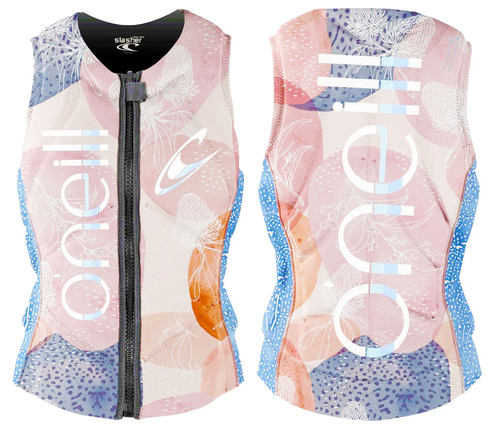 ONEILL WOMENS SLASHER COMP VEST - DESERT BLOOM/DRIFT BLUE