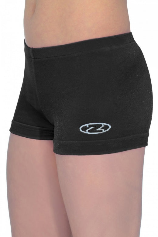 THE ZONE GYMNASTICS HIPSTER LYCRA SHORTS BLACK